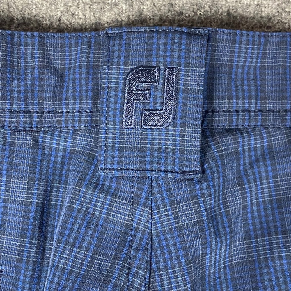 FootJoy Mens Golf Shorts Plaid Performance Stretch Size 36 Blue Athletic Active - Picture 8 of 10